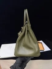 Hermès Birkin 35 Ghillies Brushed HW Tadelakt Flap 4
