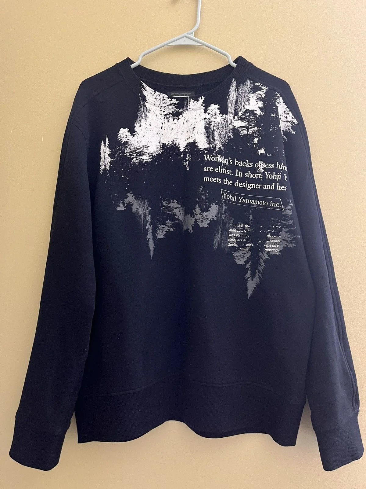 Yohji Yamamoto — Yohji Yamamoto Graphic Crewneck — streetwear — resale