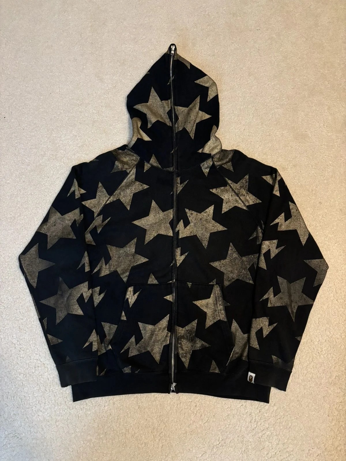 A Bathing Ape — A Bathing Ape Sta Pattern Full Zip Hoodie Dark — streetwear — resale