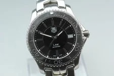 [Exc+5 W/ BOX] TAG Heuer Link WJ1110-0 Black Dial Quartz 39mm Swiss 4