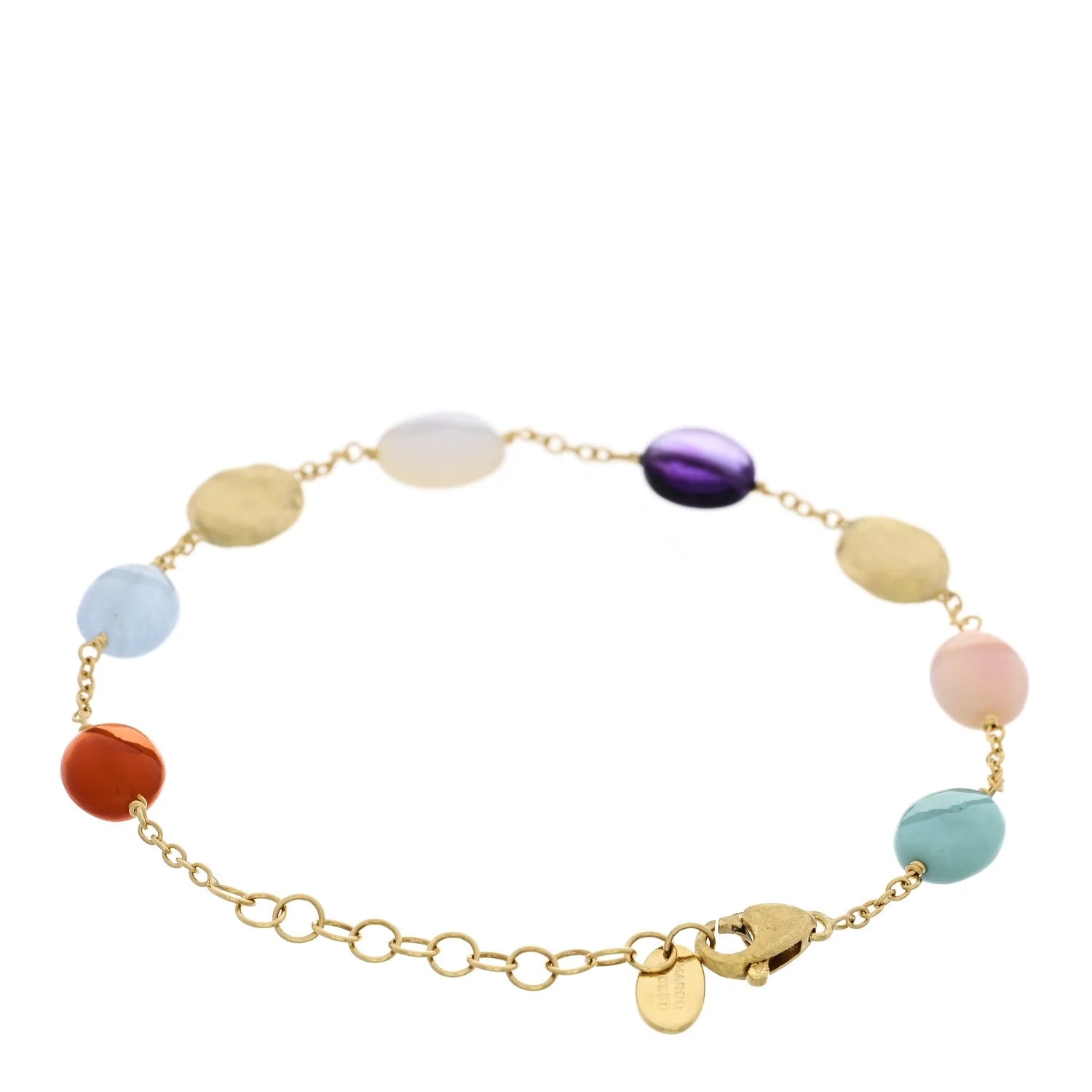 18K Yellow Gold Gemstone Africa Single Strand 2