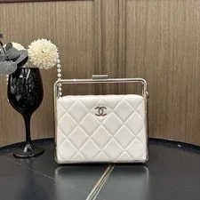 Auth Chanel CC Small Evening Crossbody HW 3