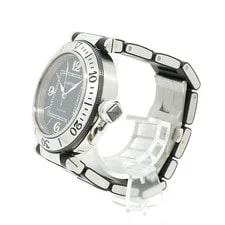Cartier Pasha Sea Timer Date W31077U2 40.5mm Black Dial Automatic #OTW785 2