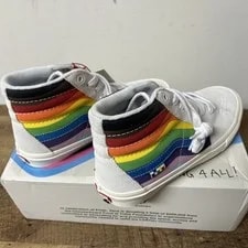 Vans-Skate Sk8-Hi-Pride- Shoes-Size 9.5/ 11-NEW 4