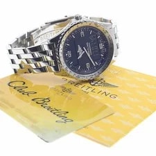 Breitling A56012.1 Chronospace Quartz Black Dial Stainless Steel F/S 2
