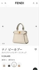 Fendi Nano Peekaboo Camellia From Japan 2