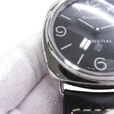 Panerai Radiomir Base Logo 45mm Stainless Steel/Leather Black Dial PAM00753 4