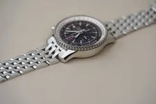 Breitling Navitimer World Time GMT A24322 Black Dial 46mm Steel 3