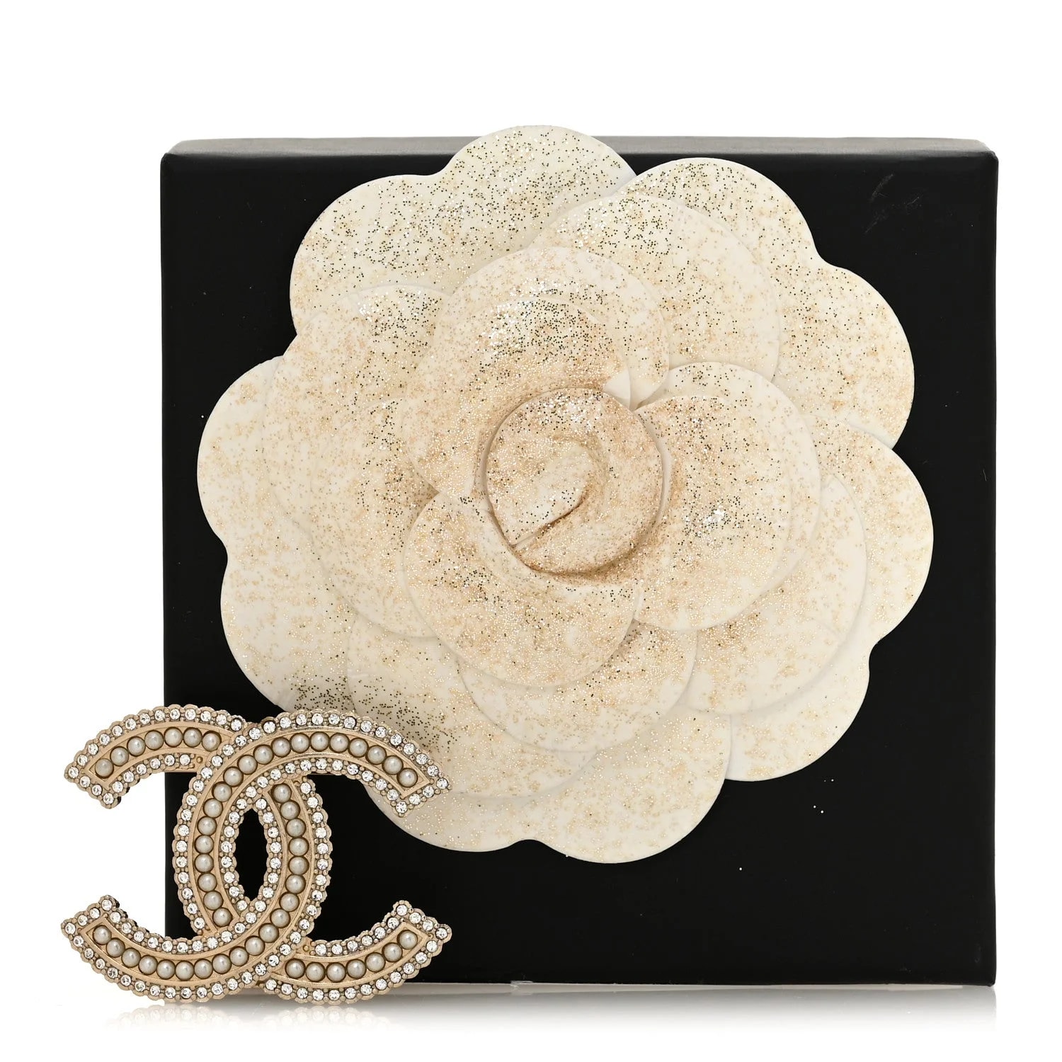 Lace Camellia CC Brooch 4