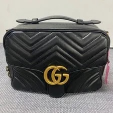 Auth Gucci 645474 GG Marmont Chevron Camera Crossbody 3