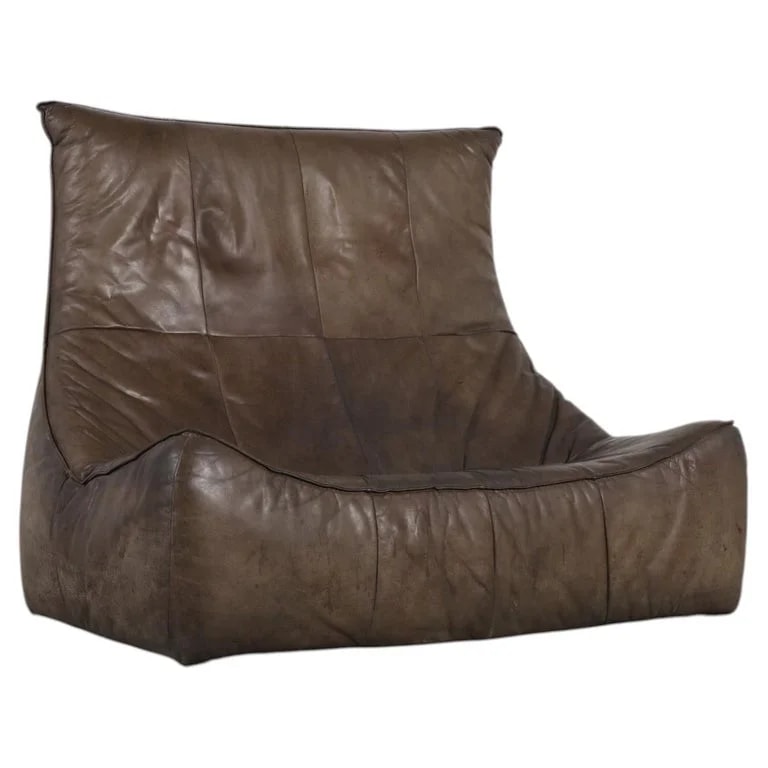 Gerard Van Den Berg, Montis — Gerard van Den Berg "The Rock" Florence Leather Loveseat, Montis — Furniture — resale