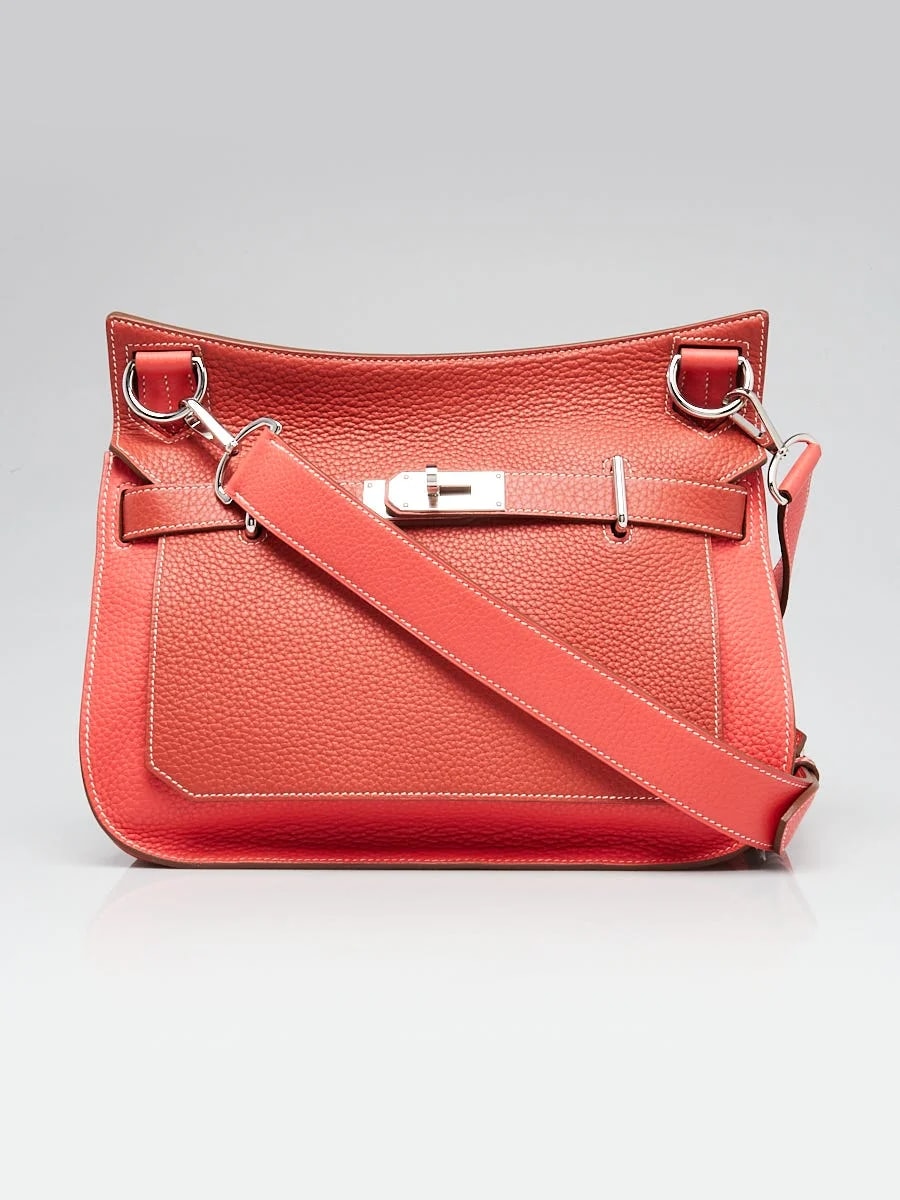Hermès — Hermes 31cm Sanguine/ Jaipur Palladium Plated Jypsiere — Handbag — resale