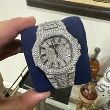 Patek Philippe — Patek Philippe Nautilus 5711/1A Steel Pave Set Iced Diamond — Watch — resale