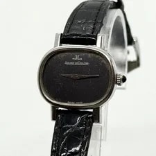 Jaeger-LeCoultre — Jaeger-LeCoultre 615742 Lady's Gray Manual Silver Case Black Band — Watch — resale