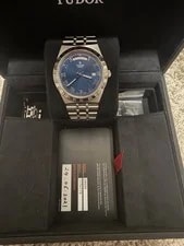 Tudor — Tudor Royal Blue Dial Day-Date Automatic 41mm Stainless Bracelet 100m — Watch — resale