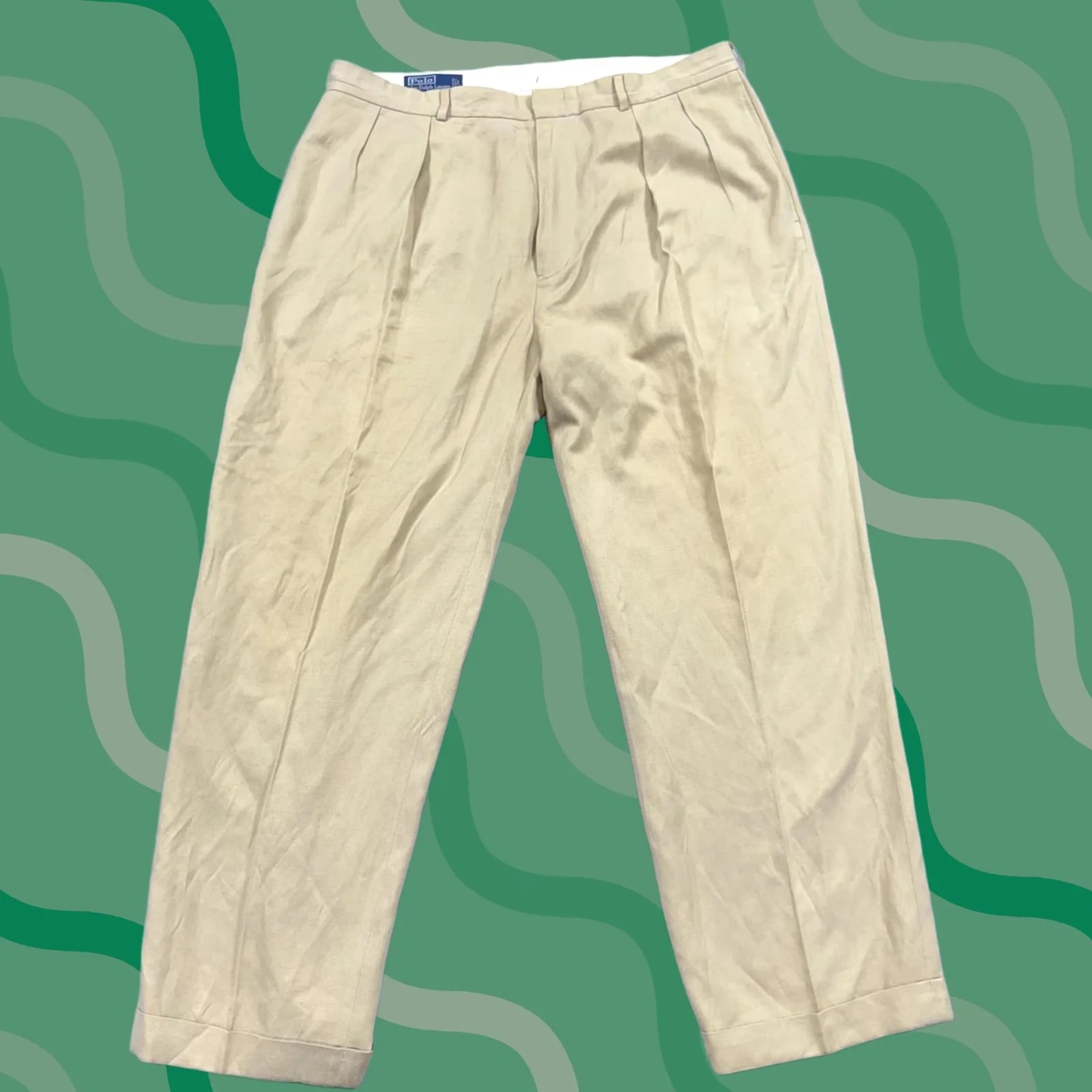 Polo Ralph Lauren — Polo Ralph Lauren Pants 38x32 Pleated Cuffed Dress Formal — streetwear — resale