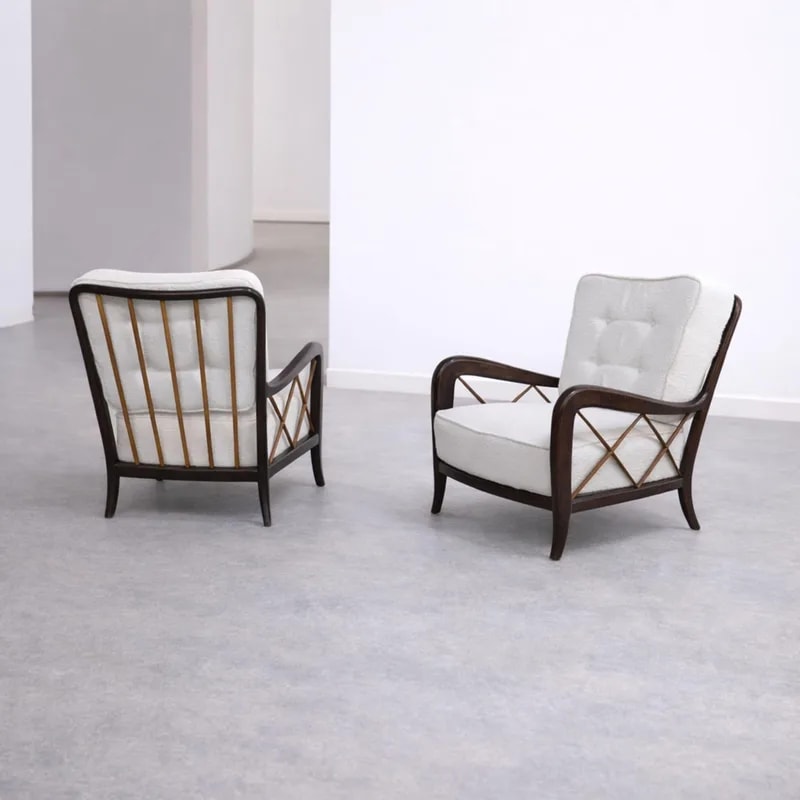 Pair of Mid-Century Armchairs in the Style of Paolo Buffa — Furniture — resale