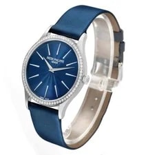 Patek Philippe Calatrava White Gold Blue Dial Diamond 4897 Box Papers 3