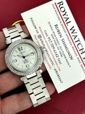 Cartier Pasha 35mm 2475 Automatic W31044M7 Natural Diamond Bezel Big Date Box 3
