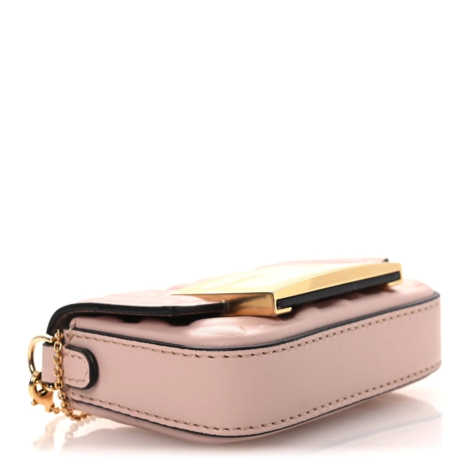 Matisse Embossed Nano Maxi Buckle Baguette Charm Rosa Quarzo 4