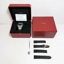 Cartier Santos Large WSSA0096 40MM Black Dial Stainless Steel Box Papers 2