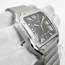 Cartier Santos Large WSSA0096 40MM Black Dial Stainless Steel Box Papers 4