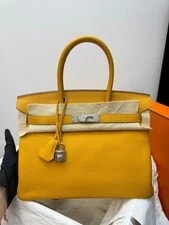 Hermès — Auth Hermès Birkin 30 Ambre Handle — Handbag — resale