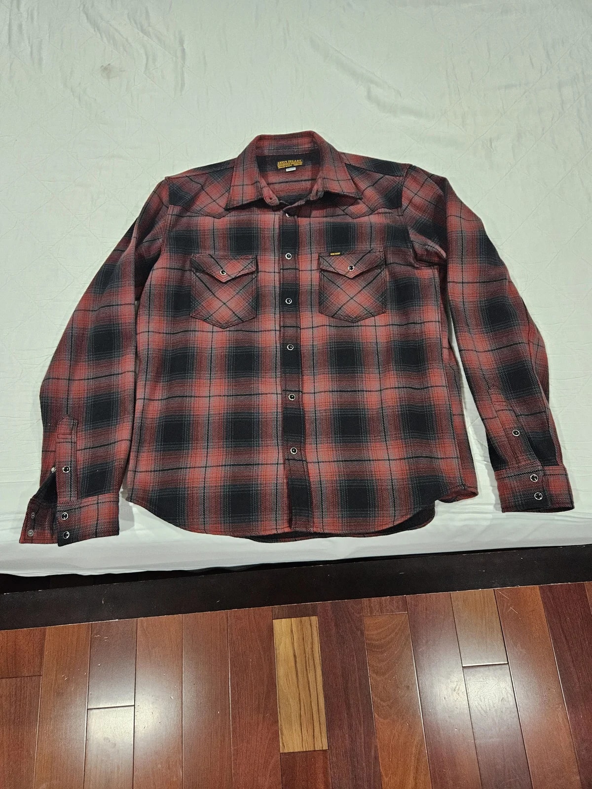 IHSH-304- - Ultra Heavy Flannel Western - Ombré Check 3L — streetwear — resale