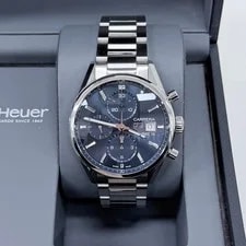 Tag Heuer Carrera Caliber 16 Blue Dial Chronograph 41mm 156070552 2