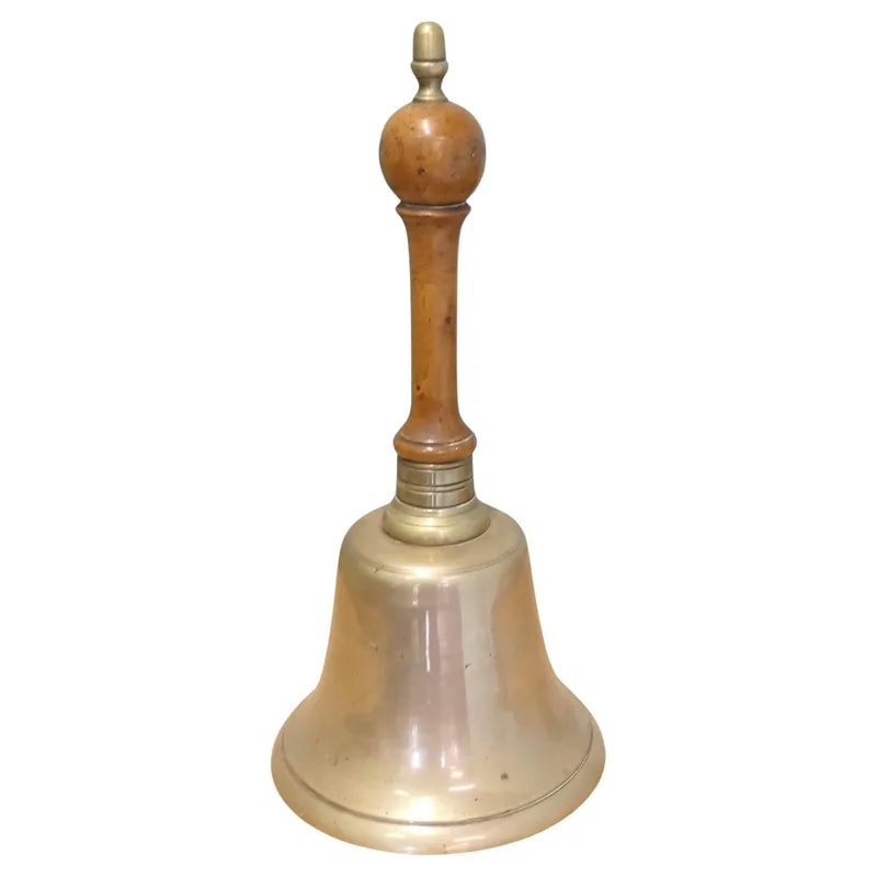 Old Brass Hand Bell - Town Cryers or School Bell - A Great Piece — Furniture — resale