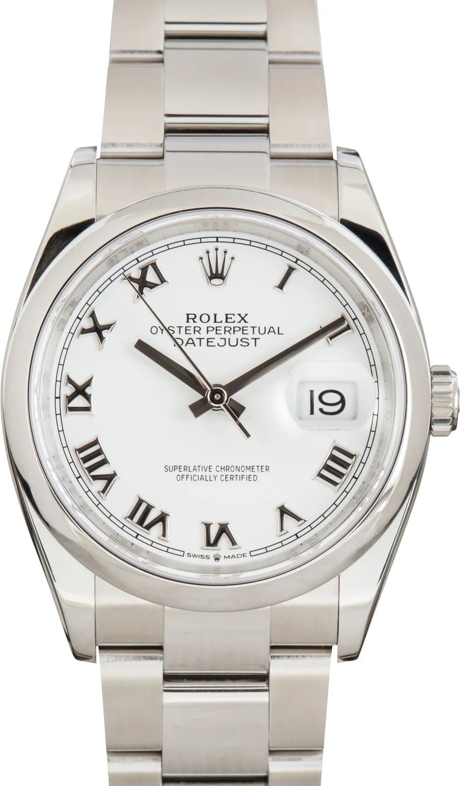 Rolex Datejust White Roman Dial Ref 126200 3