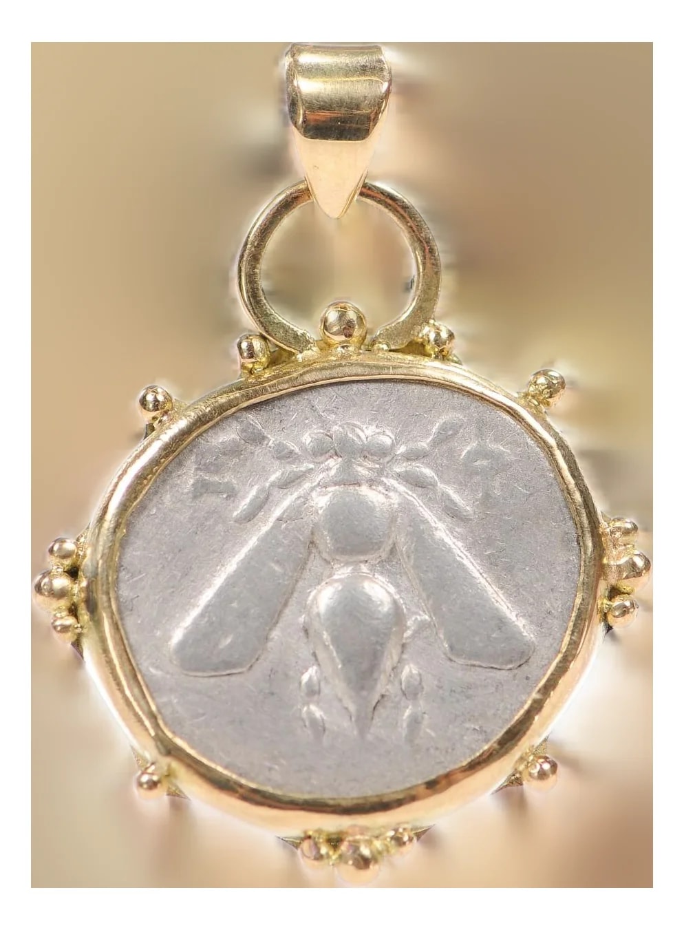 Greek Ar Drachm [Coin] Set W 18k — Jewelry — resale