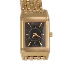 Jaeger-LeCoultre — Jaeger-LeCoultre Reverso Hand Wind 18k Rose Gold Black Dial — Watch — resale