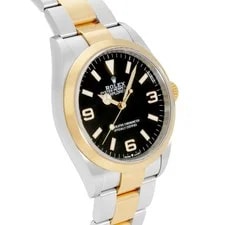 Rolex Explorer 124273 Stainless Steel Yellow Gold 36.0mm Black Dial #YKW1146 4