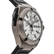 IWC Ingenieur Double Chronograph Titanium Auto 45mm Silver Dial Strap IW3865-01 3