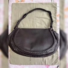Bottega Veneta — Bottega Veneta Cervo Braided Trim Flap — Handbag — resale