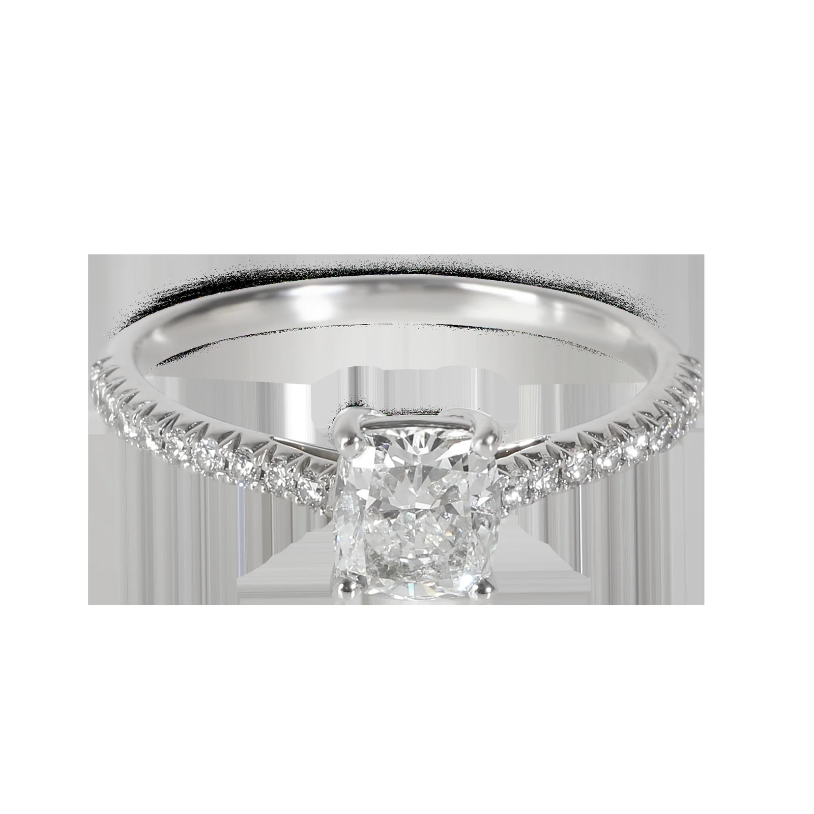 Tiffany & Co. — Tiffany & Co. 0.89 Ct Cushion Modified Novo Engagement Ring 950 — Accessory — resale