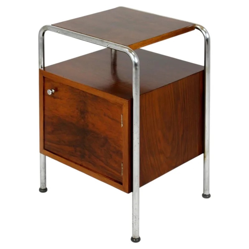 Bauhaus Modernist Nightstand by Slezak, Model N1, 1940s 2