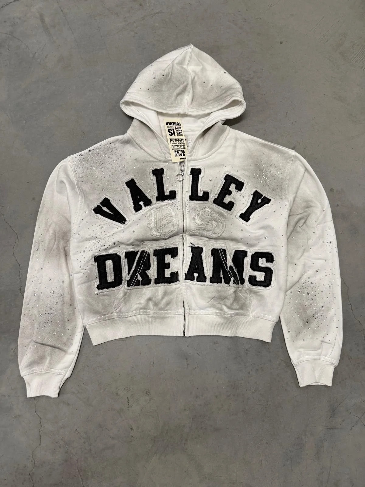 Vale Forever Valley Dreams White Classico Zip Up Hoodie New 2