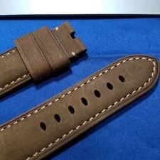 Panerai Original Brown Leather Strap With Buckle From Japan 3