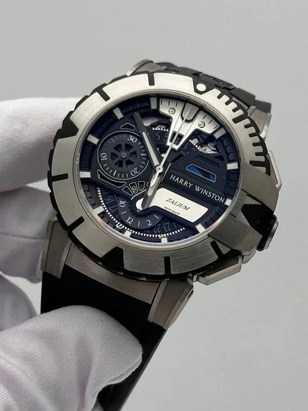 Harry Winston Ocean Sport Chronograph Limited Edition Zalium Rubber `s 4