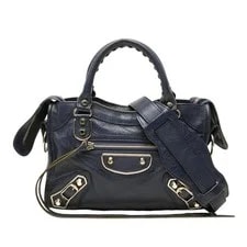 Balenciaga — Balenciaga Mini Motocross Classic Metallic Edge City Satchel — Handbag — resale