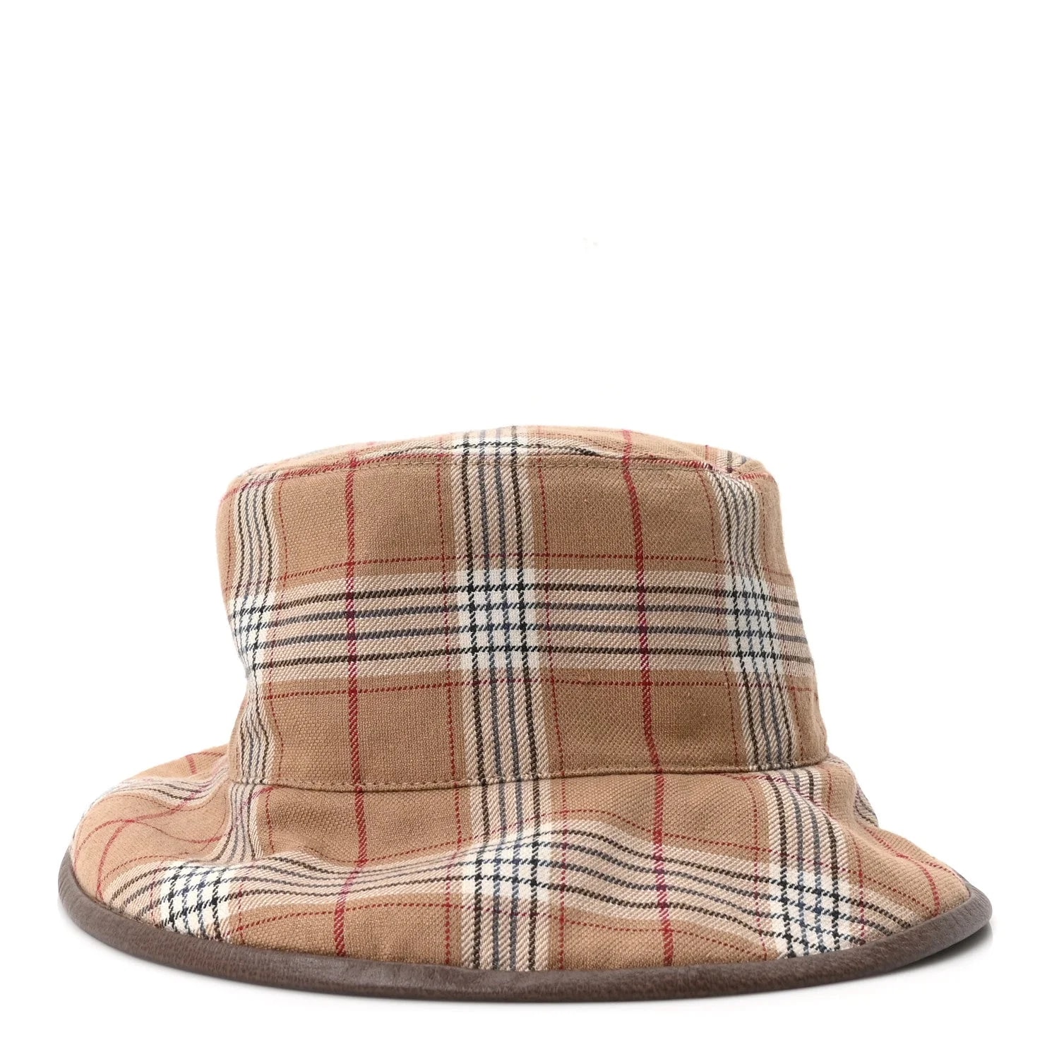 Gucci — Plaid Bob Double Back Reversible Bucket Hat — Accessory — resale