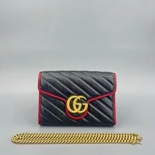 Gucci — Gucci GG Marmont Logo Trim Quilted - Very Good #1HQORXG — Handbag — resale