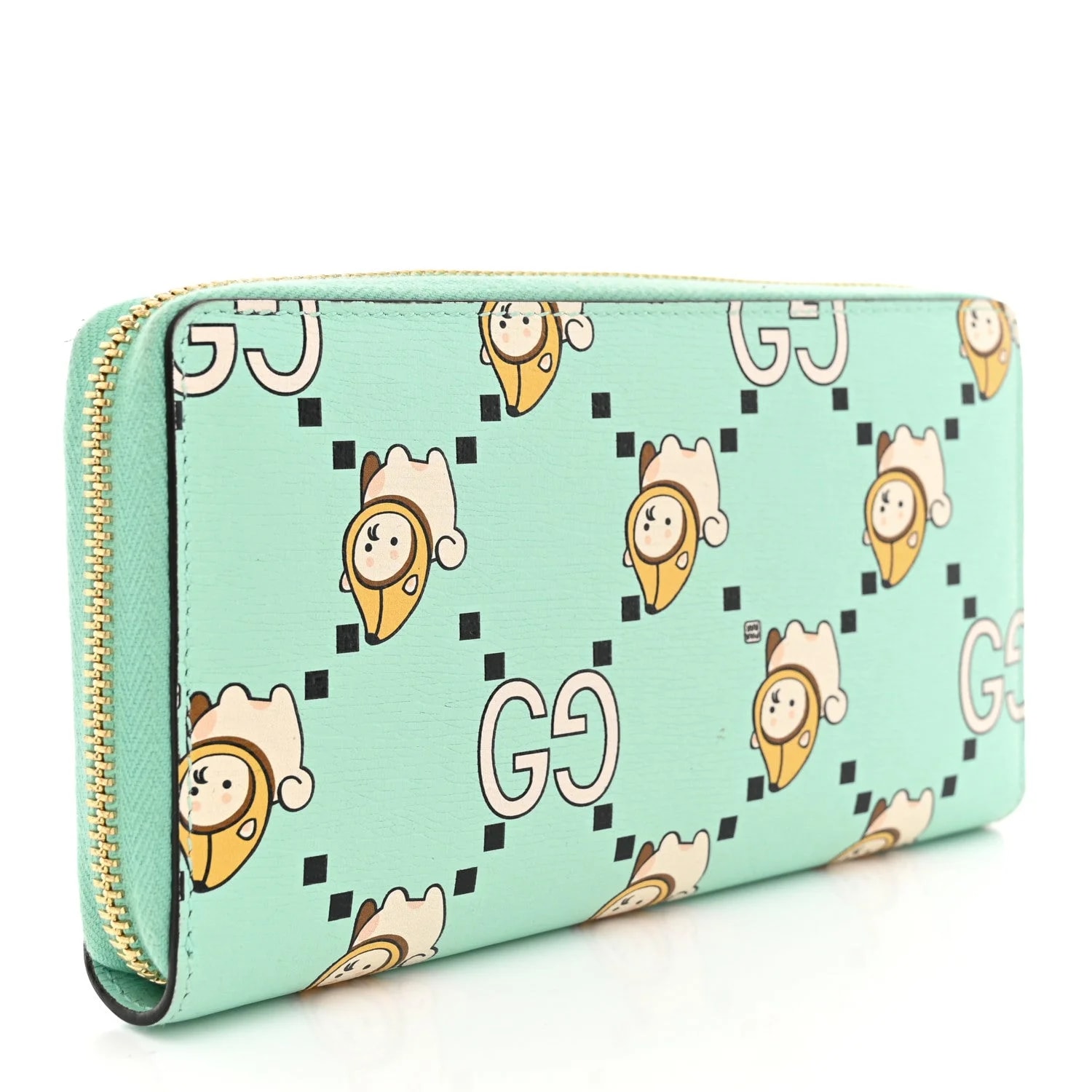 X Pikarar Textured Dollar Animal Print Zip Around Wallet 3