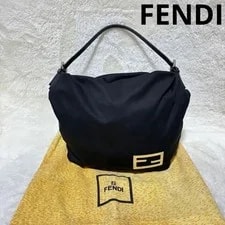 Fendi — Fendi Cotton Mamma Baguette Metal Logo From Japan — Handbag — resale