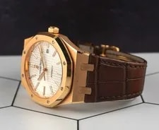 Audemars Piguet 41mm Royal Oak 18K Rose Gold Silver 15400OR 3