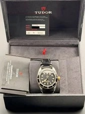 2020 Tudor Black Bay 41mm Steel Gold S&G Leather Strap 79733N B+P 2