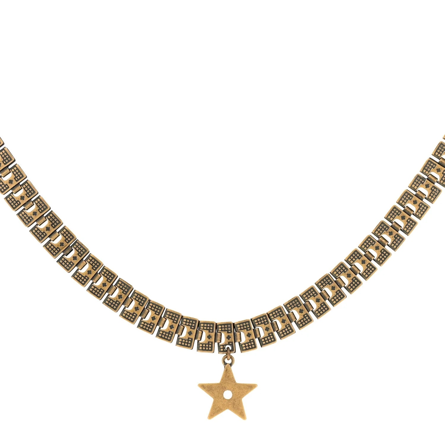 Dior — Metal Star Choker Aged — Jewelry — resale