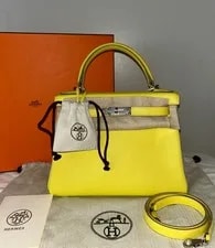 Hermès — Hermès Kelly 28 Evercolor Palladium Hardware — Handbag — resale